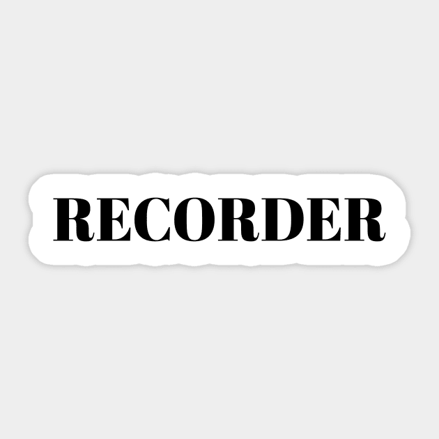 Recorder Sticker by Menu.D